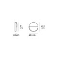 VK/02148/AN/W - Φωτιστικό Led τοίχου στρογγυλό, 220-240V, 4W, 3000K, 160lm, CRI>80, IP54, ø11x2.6cm, ανθρακί