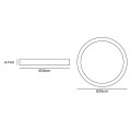 VK/02064/G/C - Φωτιστικό Led οροφής, 230V, 24W, 4000K, 3.200lm, 120°, CRI>80, IP65, ø36x4.7cm, γκρι 