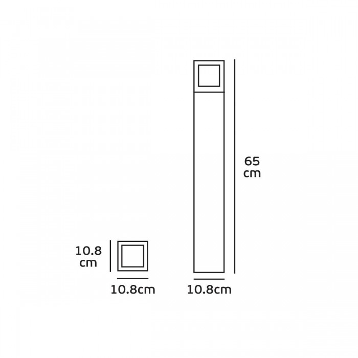 VK/01085/AN - Φωτιστικό δαπέδου, 240V, E27, Max 20W (LED), IP54, 10.8x10.8x65cm, ανθρακί VK/01085/AN - Φωτιστικό δαπέδου, 240V, E27, Max 20W (LED), IP54, 10.8x10.8x65cm, ανθρακί