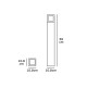 VK/01085/AN - Φωτιστικό δαπέδου, 240V, E27, Max 20W (LED), IP54, 10.8x10.8x65cm, ανθρακί VK/01085/AN - Φωτιστικό δαπέδου, 240V, E27, Max 20W (LED), IP54, 10.8x10.8x65cm, ανθρακί