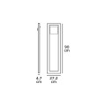 VK/02104/AN/W - Φωτιστικό Led δαπέδου, 200-240V, 17W, 3000K, 1.115lm, 35°, CRI>83, IP65, 27.3x4.8x90cm, ανθρακί
