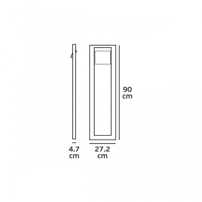 VK/02104/AN/W - Φωτιστικό Led δαπέδου, 200-240V, 17W, 3000K, 1.115lm, 35°, CRI>83, IP65, 27.3x4.8x90cm, ανθρακί VK/02104/AN/W - Φωτιστικό Led δαπέδου, 200-240V, 17W, 3000K, 1.115lm, 35°, CRI>83, IP65, 27.3x4.8x90cm, ανθρακί