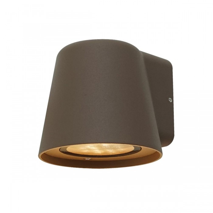 VK/01095/BR - Φωτιστικό τοίχου, 220-240V, GU10/PAR16, Max. 12W (LED), IP54, ø10x9x11cm, καφέ VK/01095/BR - Φωτιστικό τοίχου, 220-240V, GU10/PAR16, Max. 12W (LED), IP54, ø10x9x11cm, καφέ