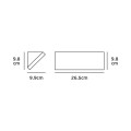 VK/02067/G/C - Φωτιστικό Led τοίχου, 230V, 12W, 4000K, 1.450lm, 120°, CRI>80, IP65, 26.5x9.8x9.9cm, γκρι