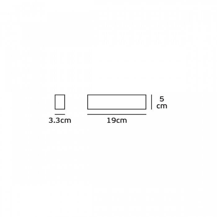 VK/02105/AN/W - Φωτιστικό Led τοίχου, 220-240V, 4W, 3000K, 300lm, CRI>83, IP65, 19x5x3.3cm, ανθρακί