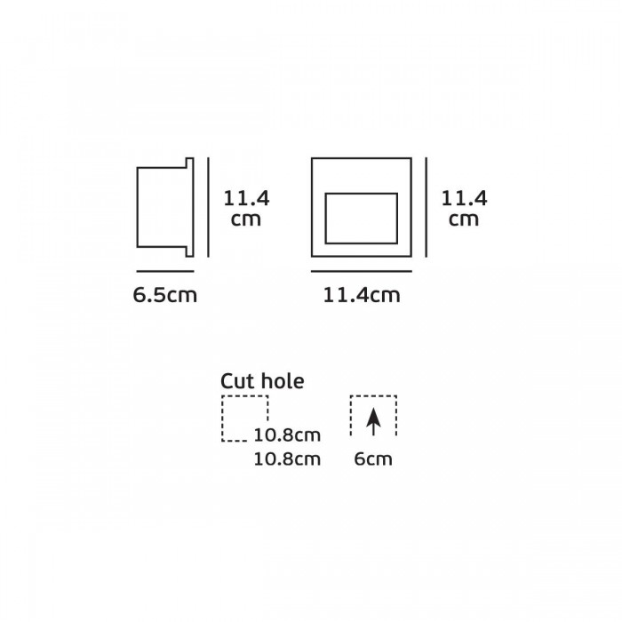 VK/02106/G/W - Φωτιστικό Led τοίχου, 200-240V, 2W, 3000K, 169lm, CRI>80, IP65, 11.4x11.4x6.5cm, γκρι VK/02106/G/W - Φωτιστικό Led τοίχου, 200-240V, 2W, 3000K, 169lm, CRI>80, IP65, 11.4x11.4x6.5cm, γκρι