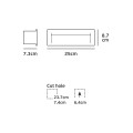 VK/02108/AN/W - IRVI Φωτιστικό Led τοίχου, 100-240V, 9W, 3000K, 280lm, CRI>82, IP65, 25x8.7cm, ανθρακί
