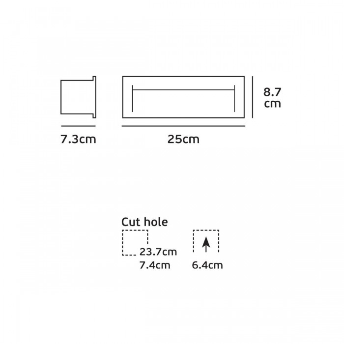 VK/02108/AN/W - IRVI Φωτιστικό Led τοίχου, 100-240V, 9W, 3000K, 280lm, CRI>82, IP65, 25x8.7cm, ανθρακί VK/02108/AN/W - IRVI Φωτιστικό Led τοίχου, 100-240V, 9W, 3000K, 280lm, CRI>82, IP65, 25x8.7cm, ανθρακί