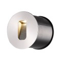 VK/02111/AL/W - Φωτιστικό Led τοίχου, 200-240V, 3W, 3000K, 77lm, CRI>80, IP65, ø9.5x8.1cm, ανοξείδωτο