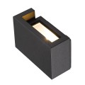 VK/02112/AN/W - Φωτιστικό Led τοίχου, 100-240V, 17W, 3000K, 906lm, CRI>82, IP54, 18.3x14x10.1cm, ανθρακί