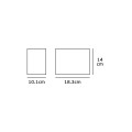 VK/02112/AN/W - Φωτιστικό Led τοίχου, 100-240V, 17W, 3000K, 906lm, CRI>82, IP54, 18.3x14x10.1cm, ανθρακί