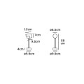 VK/02114/AN/W - Φωτιστικό Led κήπου, 200-240V, 10W, 3000K, 745lm, 41°, CRI>82, IP65, ø6.5x12x58cm, κινητό, ανθρακί