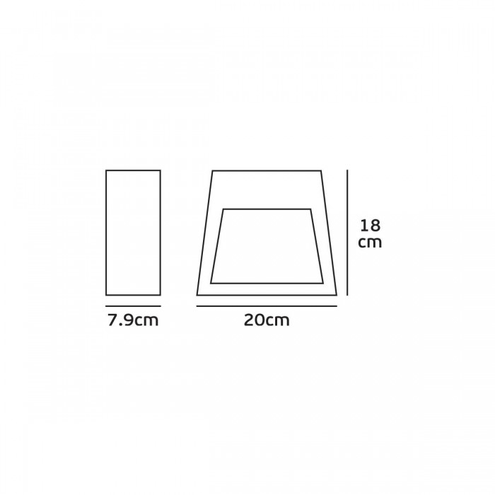 VK/02115/AN/W - Φωτιστικό Led τοίχου, Up/down, 220-240V, 18W, 3000K, 612lm, CRI>83, IP65, 20x7.9x18cm, ανθρακί VK/02115/AN/W - Φωτιστικό Led τοίχου, Up/down, 220-240V, 18W, 3000K, 612lm, CRI>83, IP65, 20x7.9x18cm, ανθρακί