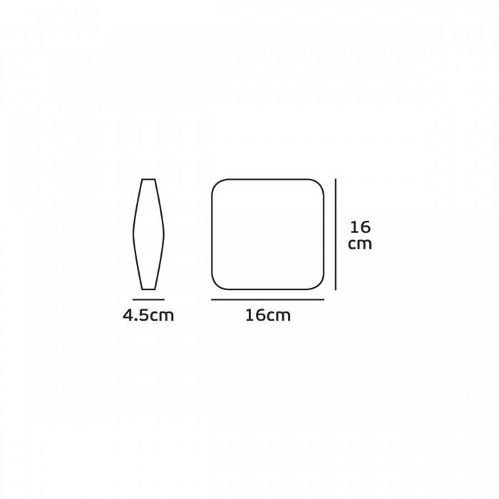 VK/02076/B/W - Φωτιστικό Led τοίχου, 220-240V, 14W, 3000K, 484lm, 4x60°, CRI>80, IP54, 16x16x4.5xm, μαύρο VK/02076/B/W - Φωτιστικό Led τοίχου, 220-240V, 14W, 3000K, 484lm, 4x60°, CRI>80, IP54, 16x16x4.5xm, μαύρο