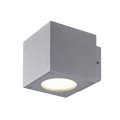 VK/02116/G/W - Φωτιστικό Led τοίχου, Up/down, 100-240V, 8W, 3000K, 404lm, 22/90°, CRI>78, IP54, 9x9x11cm, γκρι