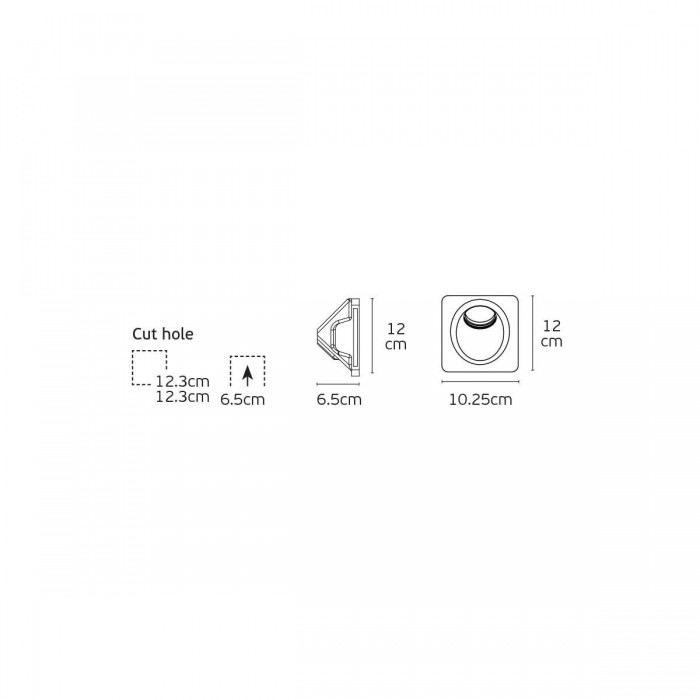 VK/09081 - Φωτιστικό οροφής γύψινο, βαθύ, GU10/PAR16, Max12W (LED), IP20, δυνατότητα βαφής, 10.25x12x6.5cm, λευκό VK/09081 - Φωτιστικό οροφής γύψινο, βαθύ, GU10/PAR16, Max12W (LED), IP20, δυνατότητα βαφής, 10.25x12x6.5cm, λευκό