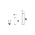 VK/02124/80/AN/W - Φωτιστικό Led δαπέδου, 220-240V, 15W, 3000K, 561lm, 98°, CRI>82, IP65, ø16x80cm, ανθρακί