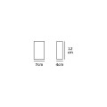 VK/04179WA/B/W - Φωτιστικό Led τοίχου, Up/down, 220-240V, 6W, 3000K, 836lm, 2x2°, CRI>80, IP54, 4x12x7cm, μαύρο