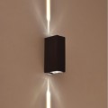VK/04179WA/B/W - Φωτιστικό Led τοίχου, Up/down, 220-240V, 6W, 3000K, 836lm, 2x2°, CRI>80, IP54, 4x12x7cm, μαύρο