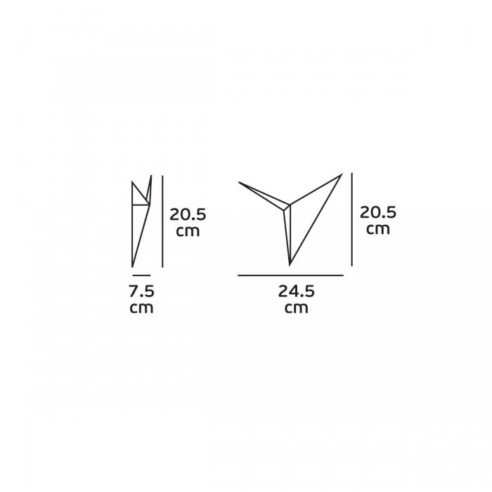 VK/04180/WA/W/W - Φωτιστικό τοίχου LED, 220-240V, 2W, 3000K, 213lm, CRI>80, IP20, 24.5x20.5cm, λευκό