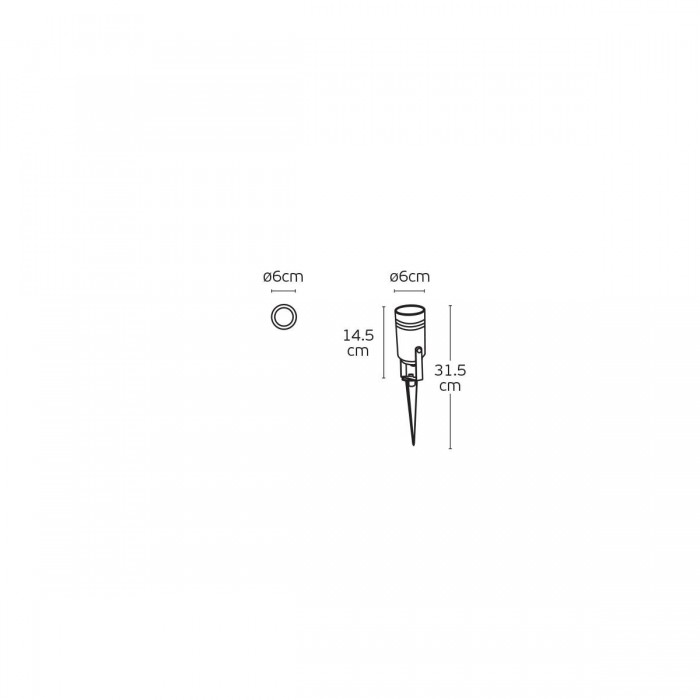 VK/02130/W - Φωτιστικό κήπου, 240V, GU10/PAR16, max 12W (LED), IP54, ø6x14.5cm, λευκό VK/02130/W - Φωτιστικό κήπου, 240V, GU10/PAR16, max 12W (LED), IP54, ø6x14.5cm, λευκό