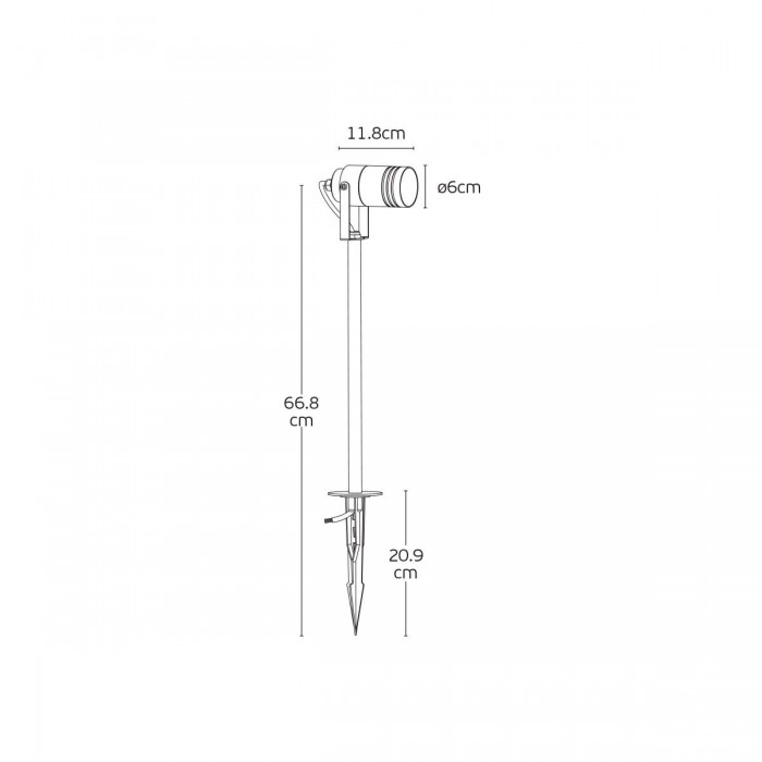 VK/02130/AN/46 - Φωτιστικό κήπου, GU10/PAR16, max 12W (LED), IP54, ø6x11.8xL45.9cm, κινητό, ανθρακί VK/02130/AN/46 - Φωτιστικό κήπου, GU10/PAR16, max 12W (LED), IP54, ø6x11.8xL45.9cm, κινητό, ανθρακί