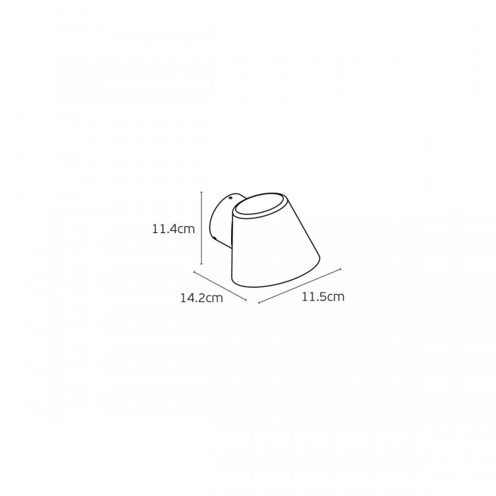 VK/01133/W - Λευκό. GU10. max 12W (LED). AC220-240V. Τοίχου. -20°C → 60°C. Αλουμίνιο. IP65