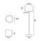 VK/02134/AN/W - Φωτιστικό Led δαπέδου, 220-240V, 7W, 3000K, 565lm, 47°, CRI>84, IP65, ø16.5x65cm, ανθρακί VK/02134/AN/W - Φωτιστικό Led δαπέδου, 220-240V, 7W, 3000K, 565lm, 47°, CRI>84, IP65, ø16.5x65cm, ανθρακί