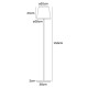VK/02135/W - Φωτιστικό δαπέδου, 240V, 3xE27, Max 3x20W (LED), IP54, ø28x150cm, λευκό VK/02135/W - Φωτιστικό δαπέδου, 240V, 3xE27, Max 3x20W (LED), IP54, ø28x150cm, λευκό