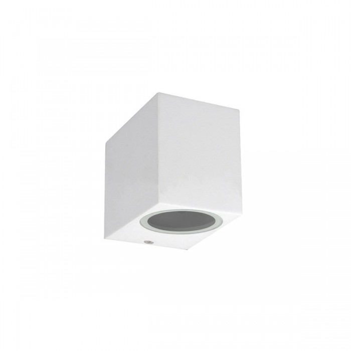 VK/01114/W - Φωτιστικό τοίχου, 220-240V. GU10/PAR16, Max 12W (LED). IP65, 6.8x9.2x8cm, λευκό VK/01114/W - Φωτιστικό τοίχου, 220-240V. GU10/PAR16, Max 12W (LED). IP65, 6.8x9.2x8cm, λευκό