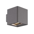 VK/02093/AN/W - Φωτιστικό Led τοίχου, Up/down, 100-240V, 14W, 3000K, 1.510lm, 0-130°, CRI>82, IP54, 10x10.5x11.9cm, ανθρακί