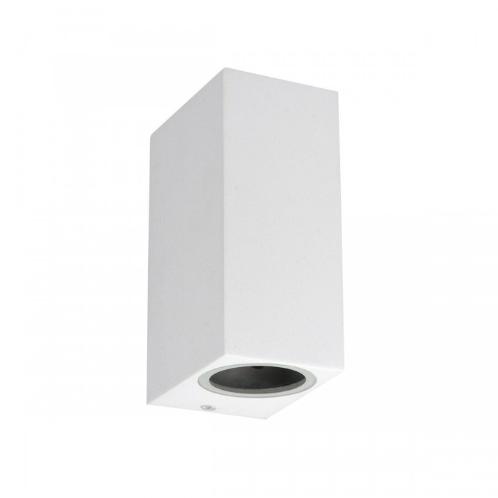 VK/01115/W - Φωτιστικό τοίχου, Up/down. 220-240V. 2xGU10/PAR16. Max 2x12W (LED). IP65, 6.8x9.2x15cm, λευκό VK/01115/W - Φωτιστικό τοίχου, Up/down. 220-240V. 2xGU10/PAR16. Max 2x12W (LED). IP65, 6.8x9.2x15cm, λευκό