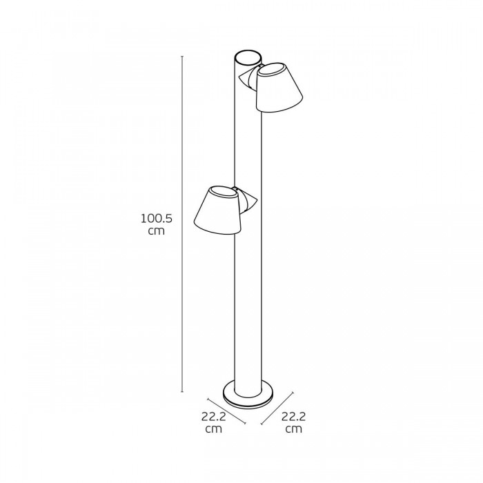 VK/02273/RB/W/100/2 - Καφέ σκουριάς. 3000K. 2x12W. 886lm. 70°. AC220-240V. LED PHILIPS. 50.000hrs. Dim Νο. -20°C→ 60°C. Εξωτερικό έδαφος. CRI>90. 100.5cm. Αλουμίνιο. IP65 VK/02273/RB/W/100/2 - Καφέ σκουριάς. 3000K. 2x12W. 886lm. 70°. AC220-240V. LED PHILIPS. 50.000hrs. Dim Νο. -20°C→ 60°C. Εξωτερικό έδαφος. CRI>90. 100.5cm. Αλουμίνιο. IP65