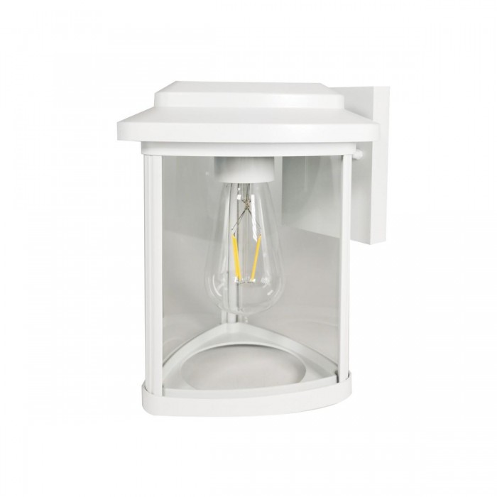VK/03203/WA/W - Φωτιστικό φανάρι επίτοιχο, 230V, Ε27, Max 20W (LED), IP23, 17.4x21.5x19.7cm, λευκό VK/03203/WA/W - Φωτιστικό φανάρι επίτοιχο, 230V, Ε27, Max 20W (LED), IP23, 17.4x21.5x19.7cm, λευκό