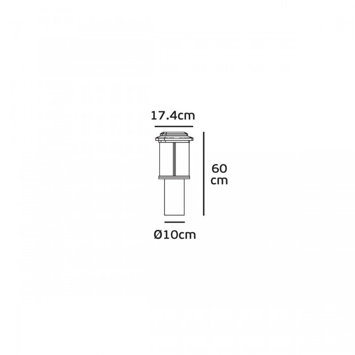 VK/03203/60/W - Φωτιστικό φανάρι δαπέδου, 230V, Ε27, Max 20W (LED), IP23, 17.4x60cm, λευκό VK/03203/60/W - Φωτιστικό φανάρι δαπέδου, 230V, Ε27, Max 20W (LED), IP23, 17.4x60cm, λευκό