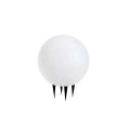VK/01128/W/25 - Λευκό. E27. Max 20W (LED). AC220-240V. -20°C → 45°C.  Καλώδιο με βύσμα 1,5m. 4 ακίδες. PE. Εξωτερικό έδαφος. ø25cm. IP65 