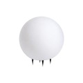 VK/01128/W/35 - Λευκό. E27. Max 20W (LED). AC220-240V. -20°C → 45°C.  Καλώδιο με βύσμα 1,5m. 4 ακίδες. PE. Εξωτερικό έδαφος. ø35cm. IP65 