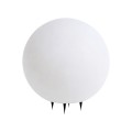 VK/01128/W/45 - Λευκό. E27. Max 20W (LED). AC220-240V. -20°C → 45°C.  Καλώδιο με βύσμα 1,5m. 4 ακίδες. PE. Εξωτερικό έδαφος. ø45cm. IP65 