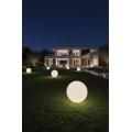 VK/01128/W/45 - Λευκό. E27. Max 20W (LED). AC220-240V. -20°C → 45°C.  Καλώδιο με βύσμα 1,5m. 4 ακίδες. PE. Εξωτερικό έδαφος. ø45cm. IP65 