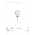 VK/01129/PE/W/35 - Λευκό. E27. Max 20W (LED). AC220-240V. -20°C → 45°C. Καλώδιο 1m & ατσαλόσυρμα κρέμασης 0.8m. PE. Οροφής. ø35cm. IP54