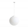 VK/01129/PE/W/45 - Λευκό. E27.  Max 20W (LED). AC220-240V. -20°C → 45°C. Καλώδιο 1m & ατσαλόσυρμα κρέμασης 0.8m. PE. Οροφής. ø45cm. IP54