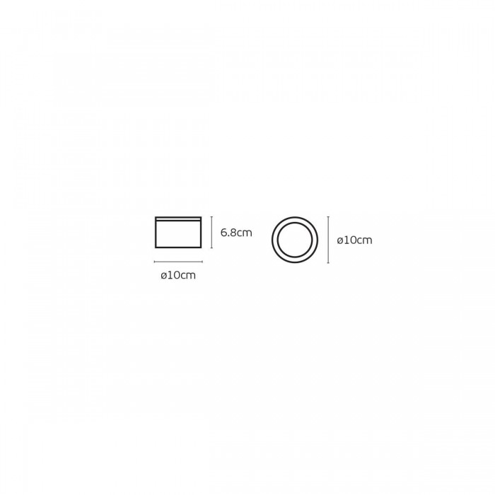VK/03301G/CE/B - Σποτ οροφής, GX53/MLF, Max7W (LED), IP65, ø10x6.8cm, μαύρο