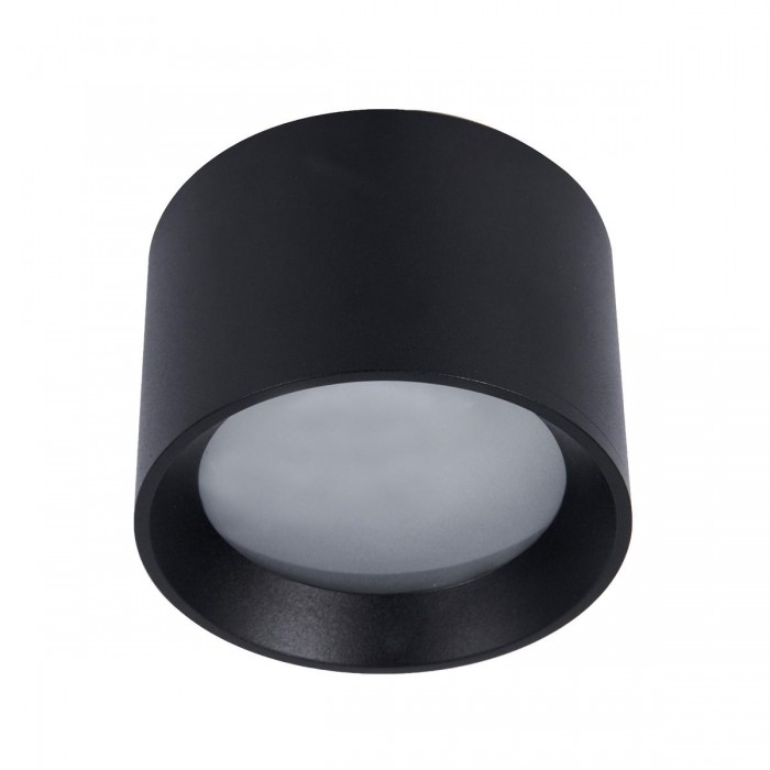 VK/03301G/CE/B - Σποτ οροφής, GX53/MLF, Max7W (LED), IP65, ø10x6.8cm, μαύρο