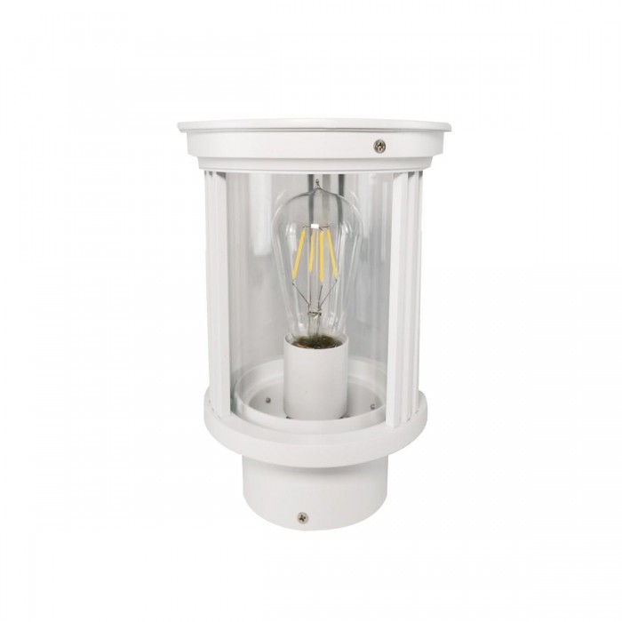 VK/03204/25/W - Φωτιστικό φανάρι δαπέδου, 230V, Ε27, Max 20W (LED), IP23, ø17.1x24.8cm, λευκό VK/03204/25/W - Φωτιστικό φανάρι δαπέδου, 230V, Ε27, Max 20W (LED), IP23, ø17.1x24.8cm, λευκό