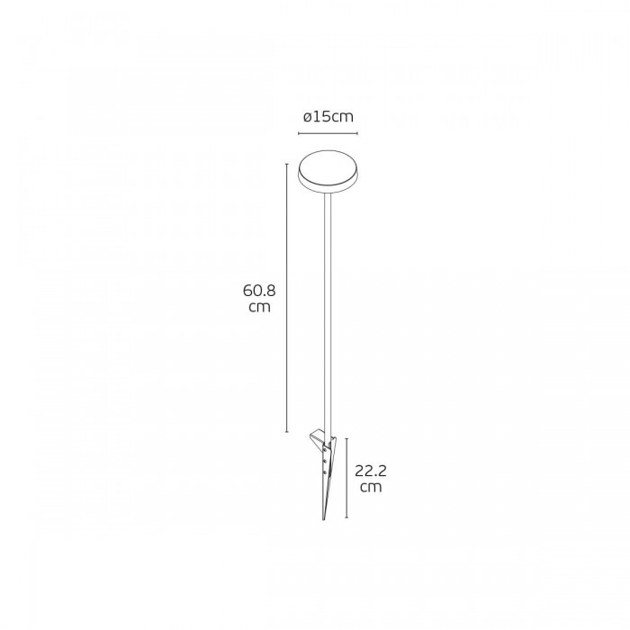VK/02276/AN/W/60 - Ανθρακί. 3000K. 8W. 463lm. 180°. DC24V. LED Philips. 50.000hrs. Dim Νο. -20°C→ 60°C. Εξωτερικό έδαφος. CRI>90. 60.8cm. Αλουμίνιο. IP65
