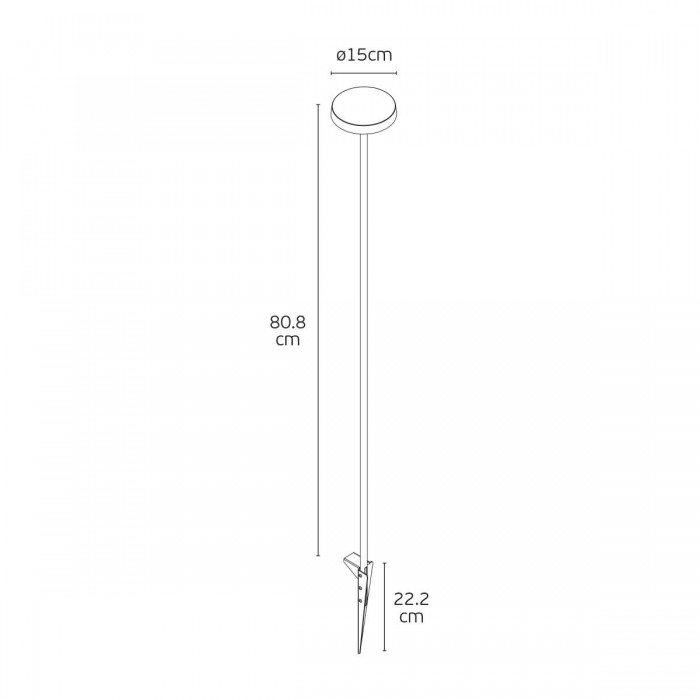 VK/02276/AN/W/80 - Ανθρακί. 3000K. 8W. 463lm. 180°. DC24V. LED Philips. 50.000hrs. Dim Νο. -20°C→ 60°C. Εξωτερικό έδαφος. CRI>90. 80.8cm. Αλουμίνιο. IP65
