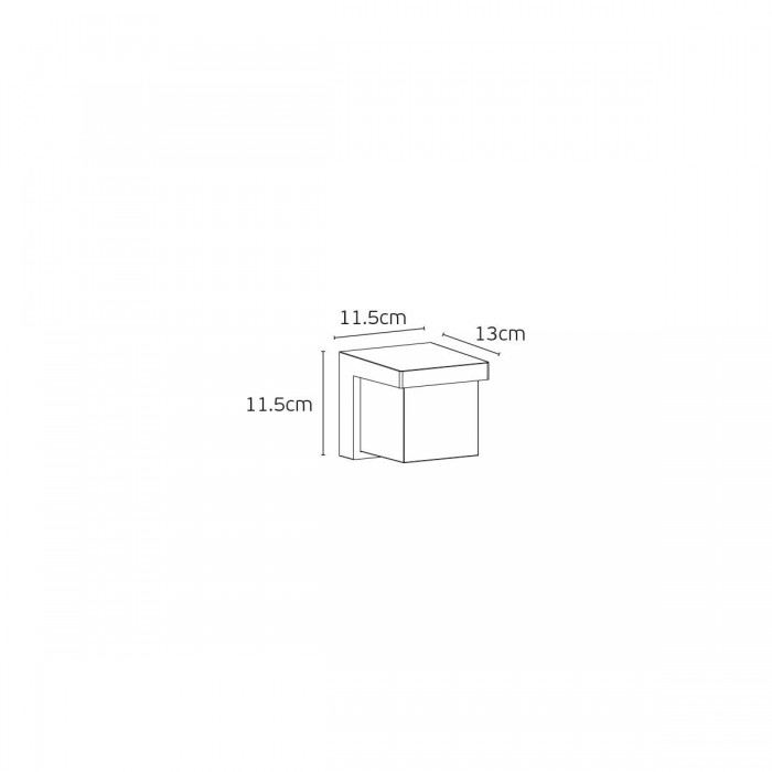 VK/02268/WA/AN/W - Ανθρακί. 3000K. 9W. 686lm. AC220-240V. LED SMD. 120°. Τοίχου. -20°C→ 45°C. 30.000hrs. Dim Νο. CRI>80. ABS  +  PC. IP65 