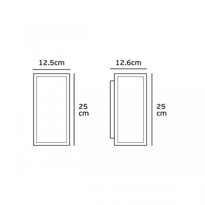 VK/02155/WA/AN/W - Φανάρι Led τοίχου, 220-240V, 7W, 3000K, 201lm, CRI>85, IP54, 12.5x25x12.6cm, ανθρακί