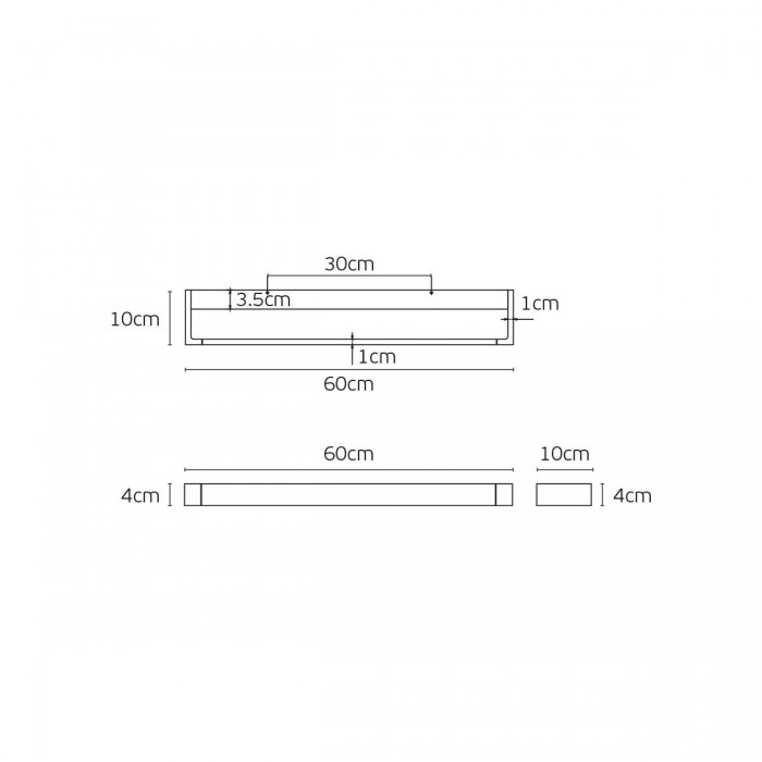 VK/02279/W/W/60 -<p>Λευκό. 3000K. 1700lm. 18W. 120°. CRI>90. AC220-240V. LED Philips. -20°C→ 60°C. 50.000hrs. 60cm. Αλουμίνιο, ακρυλικό. IP44</p>