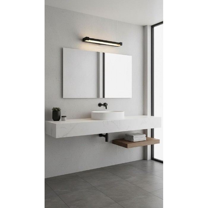 VK/02279/B/W/60 -<p>Μαύρο. 3000K. 1700lm. 18W. 120°. CRI>90. AC220-240V. LED Philips. -20°C→ 60°C. 50.000hrs. 60cm. Αλουμίνιο, ακρυλικό. IP44</p>